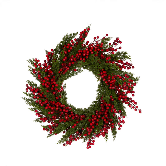 71Cm Luxe Juniper And Berry Wreath