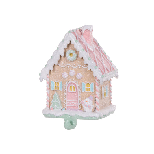 Gingerbread House Stocking Holder With Snowman