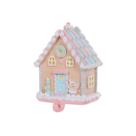 Gingerbread House Stocking Holder With Santa