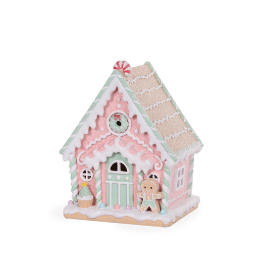 Led Pastel Piped Gingerbread House