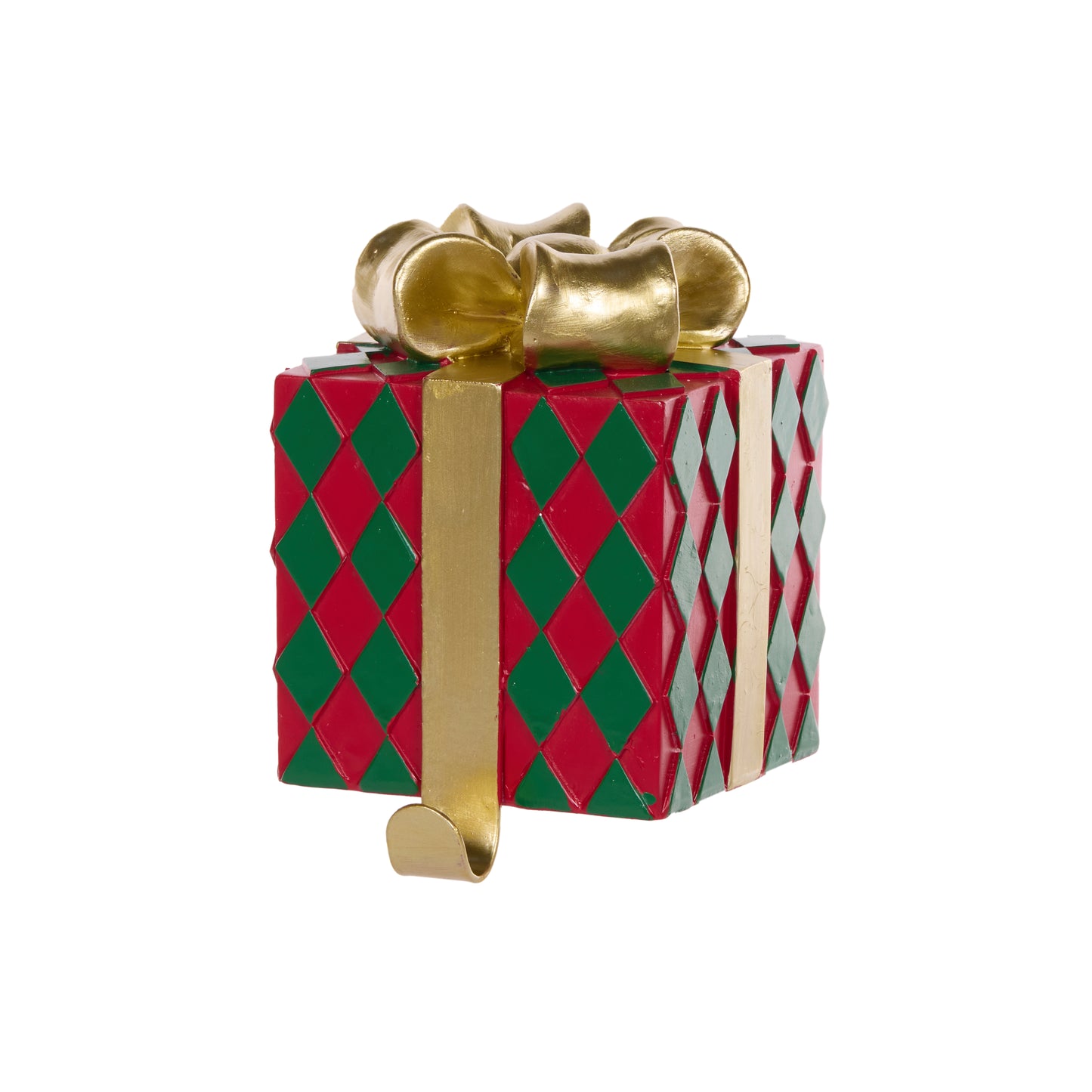 Traditional Harlequin Gift Box Stocking Holder