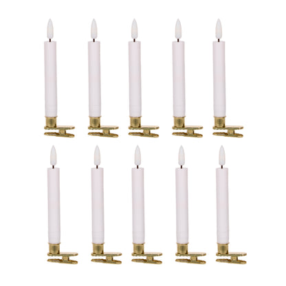 Set/10 Luxury Led Clip Candles