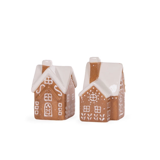 Ceraming Gingerbread House Salt And Pepper Shakers