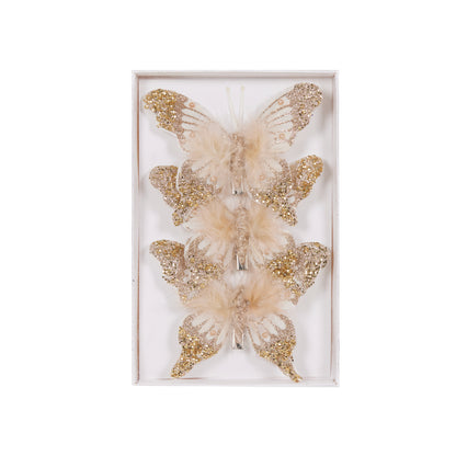 Set/3 Blush Butterfly Clips