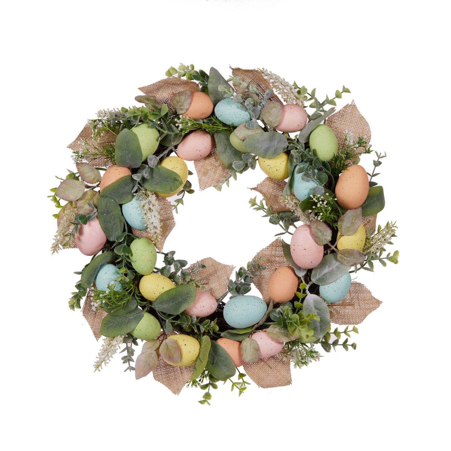 51 Cm Luxe Pastel Egg Wreath