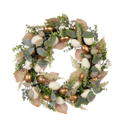 61 Cm Golden Egg Wreath