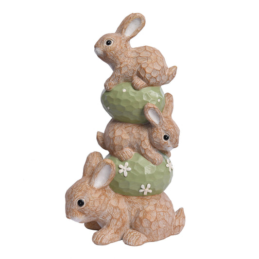 Rustic Etched Bunny Stack