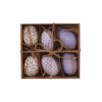 Lavender Fields Fabric Eggs Gift Box