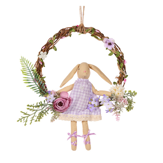 Fields Bunny Floral Wreath