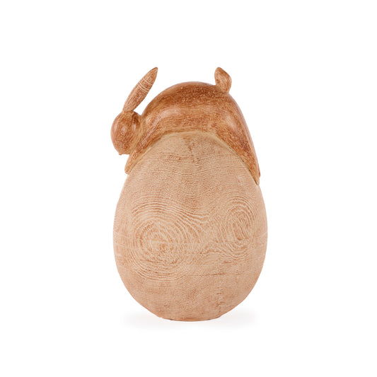 Lying Wooden Bunny Egg