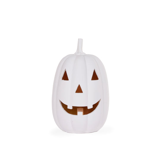 28.5 Cm White Jack-O-Lantern