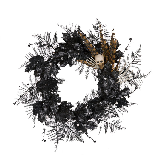 61 Cm Spooky Skull Wreath