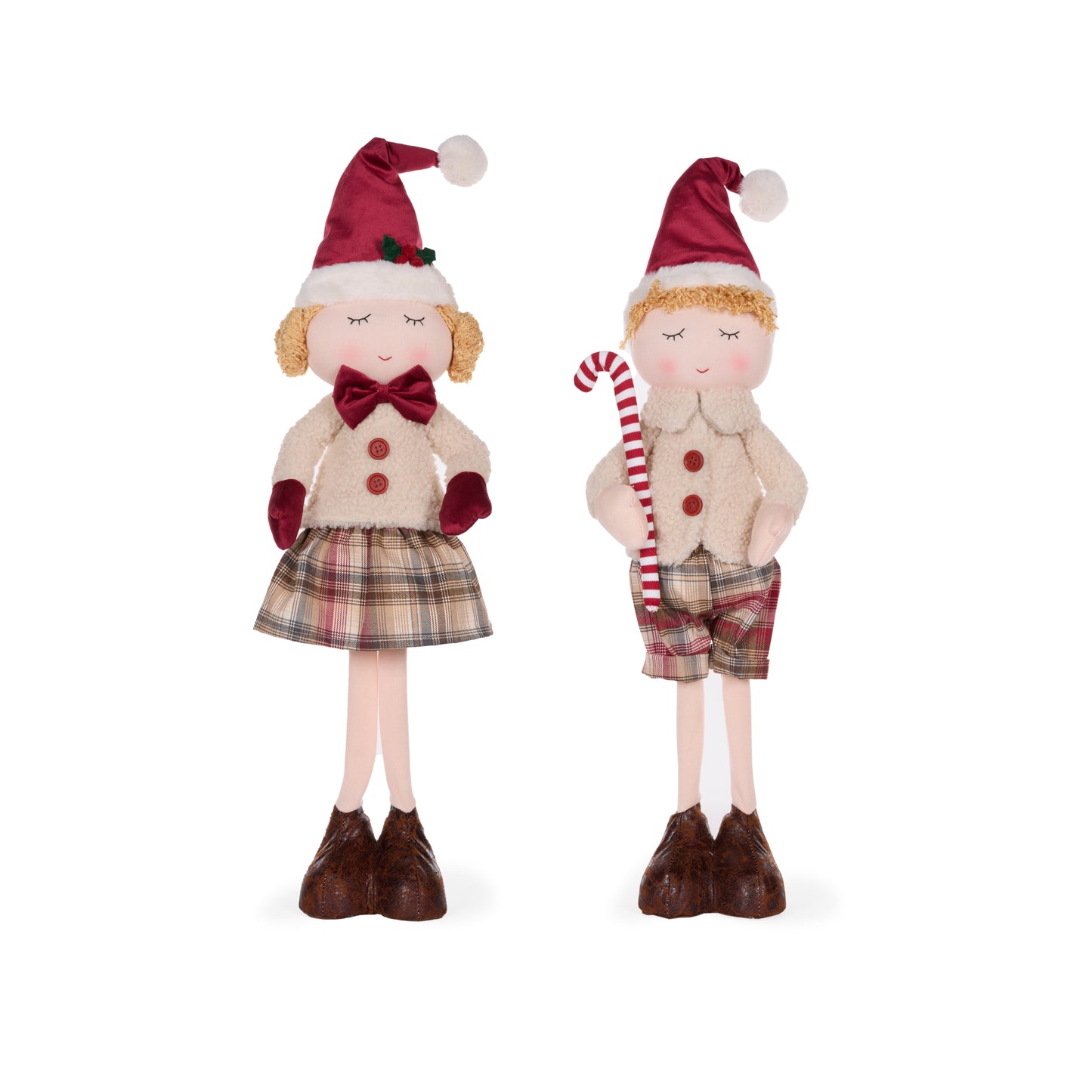 Standing Jasper And Holly Elves