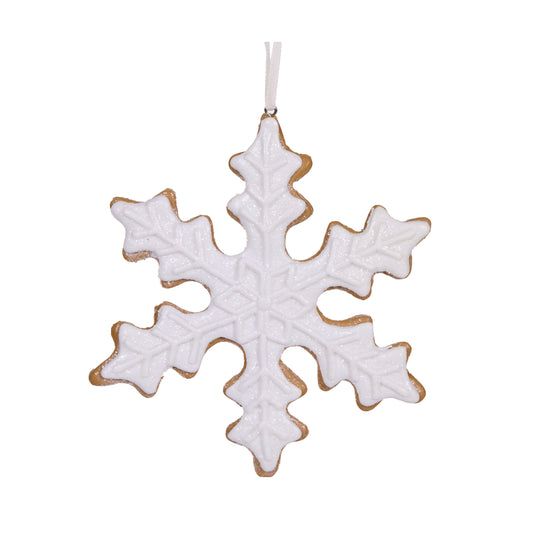 Intricate Gingerbread Snowflake Hanging