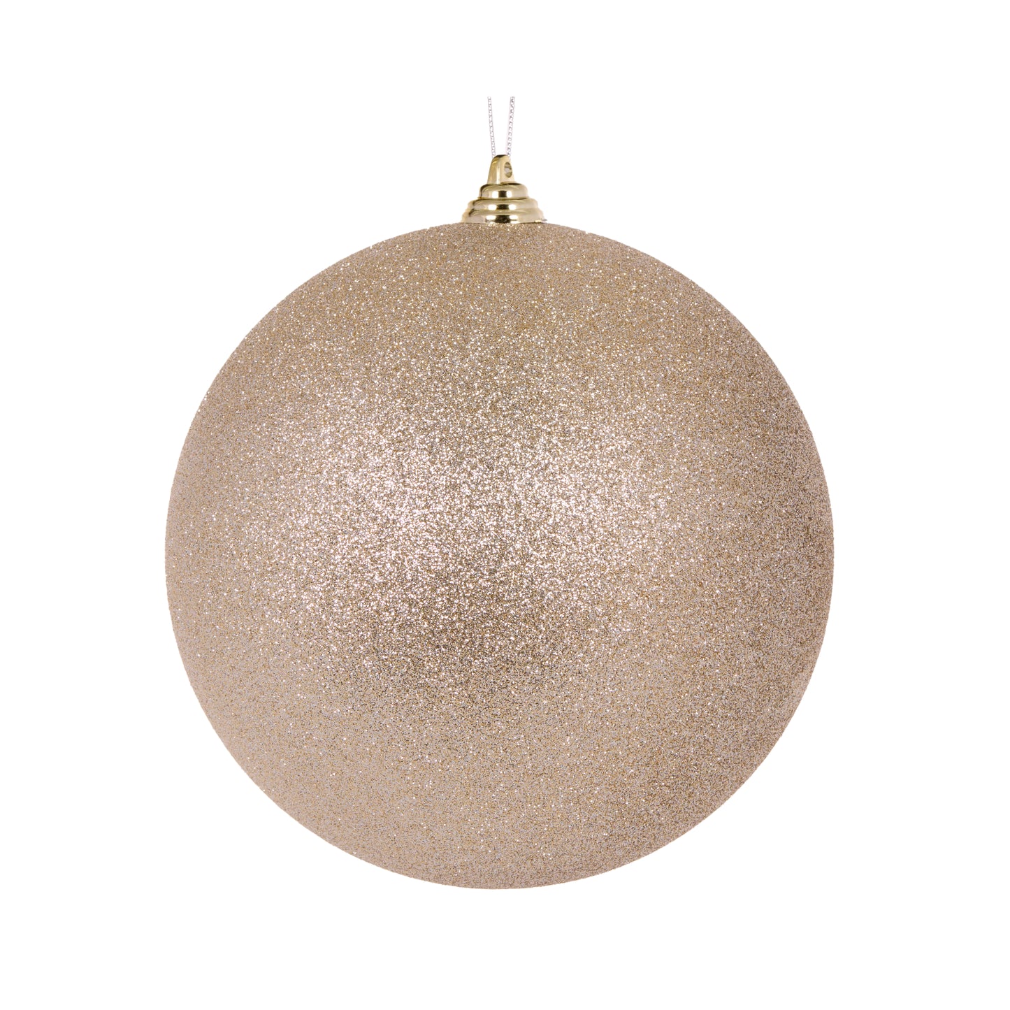 20 Cm Champagne Glitter Bauble