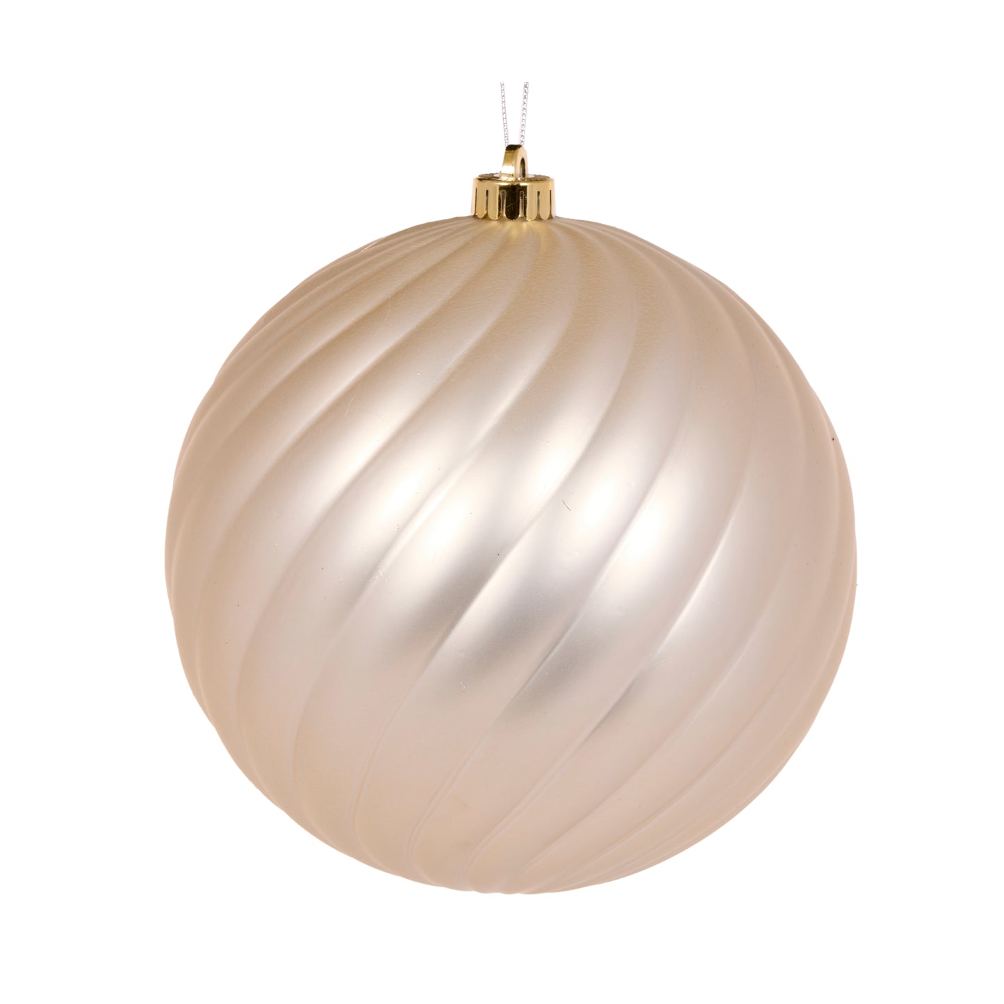 20 Cm Champagne Swirl Bauble