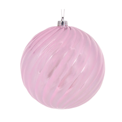 20cm Pink Swirl Bauble