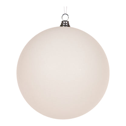 30cm White Glitter Bauble