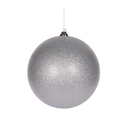 20cm Silver Glitter Bauble