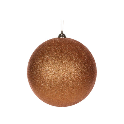 20cm Copper Glitter Bauble