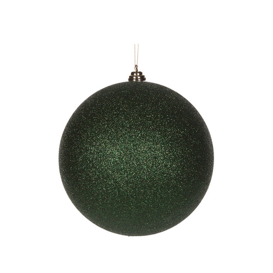 20 CM DARK GREEN GLITTER BAUBLE