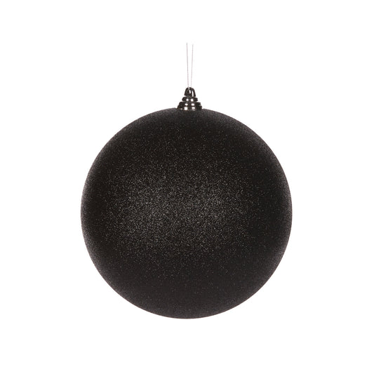 20 CM BLACK GLITTER BAUBLE