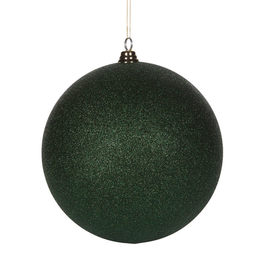 30 CM DARK GREEN GLITTER BAUBLE
