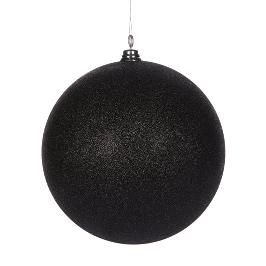 30 CM BLACK GLITTER BAUBLE