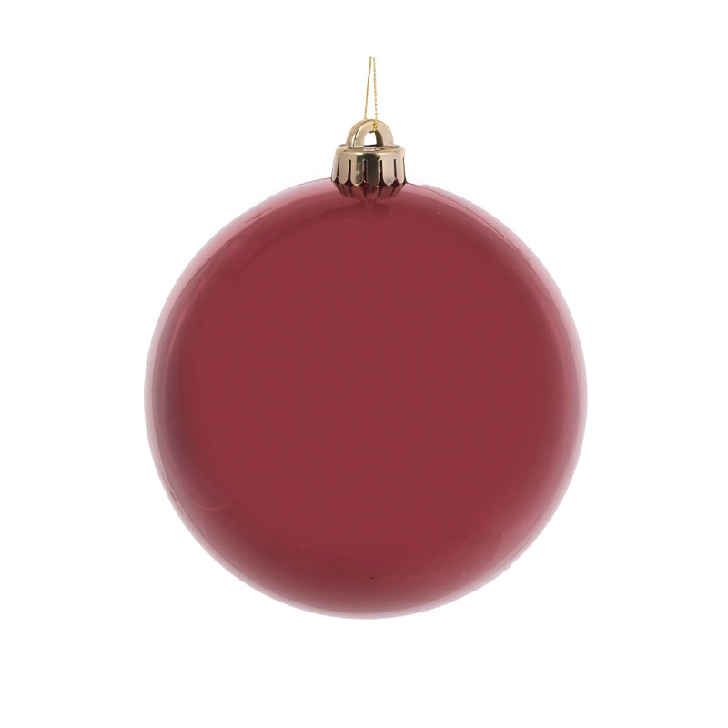 15 CM BURGUNDY HIGH SHINE BAUBLE
