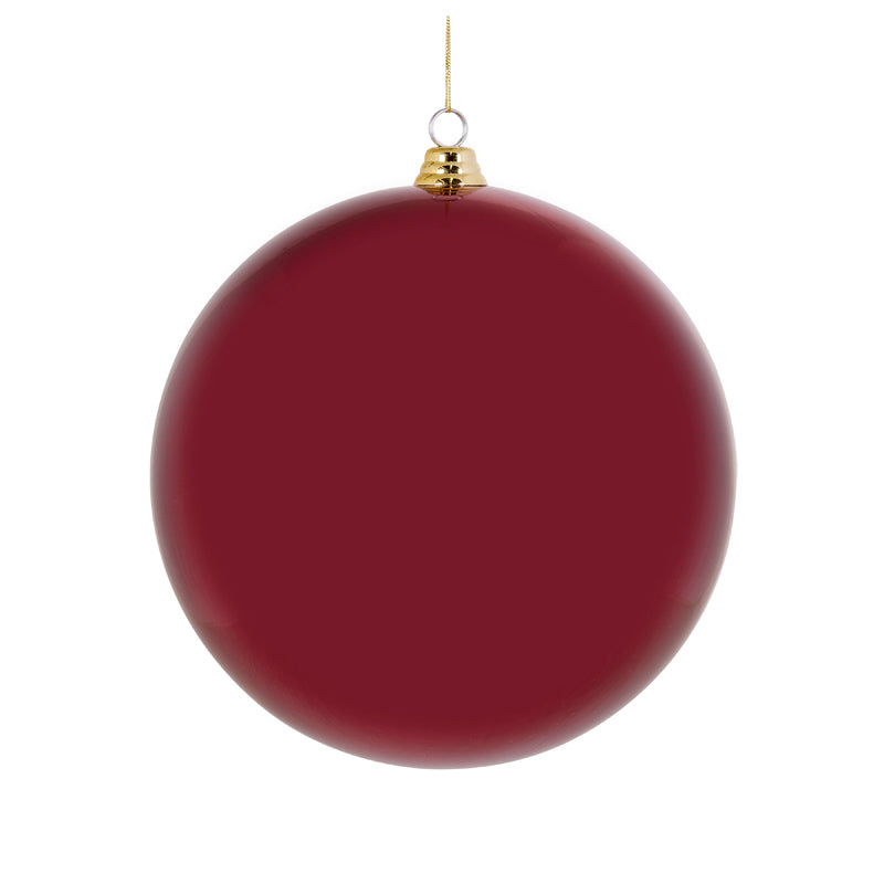 20 CM BURGUNDY HIGH SHINE BAUBLE