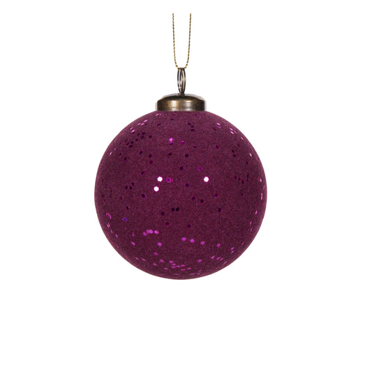 Purple Velvet Speckle Bauble