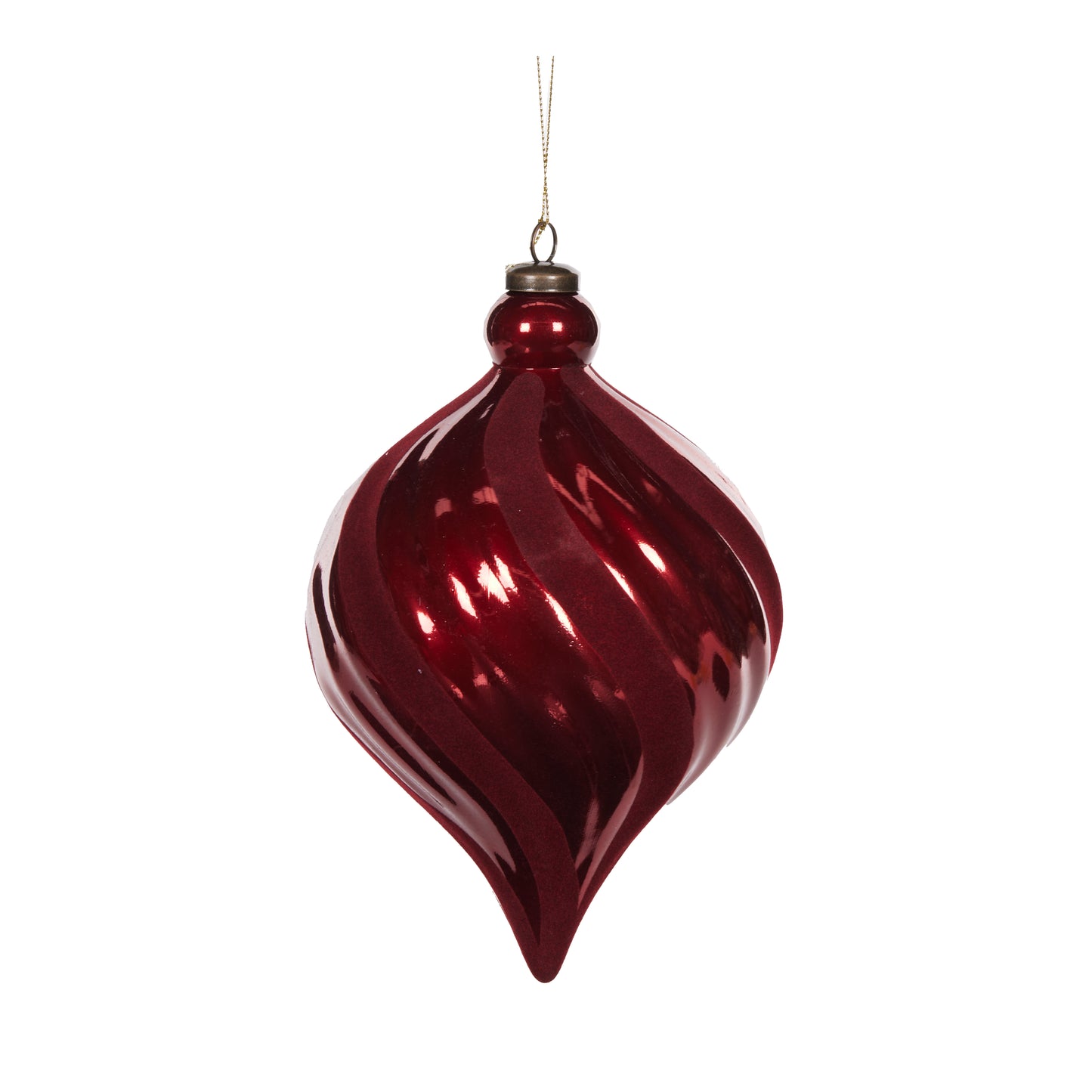 Xl Red Twirl Drop Bauble