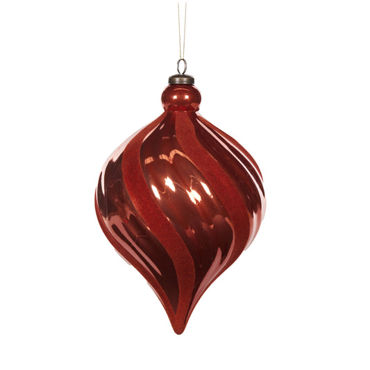 Xl Orange Twirl Drop Bauble