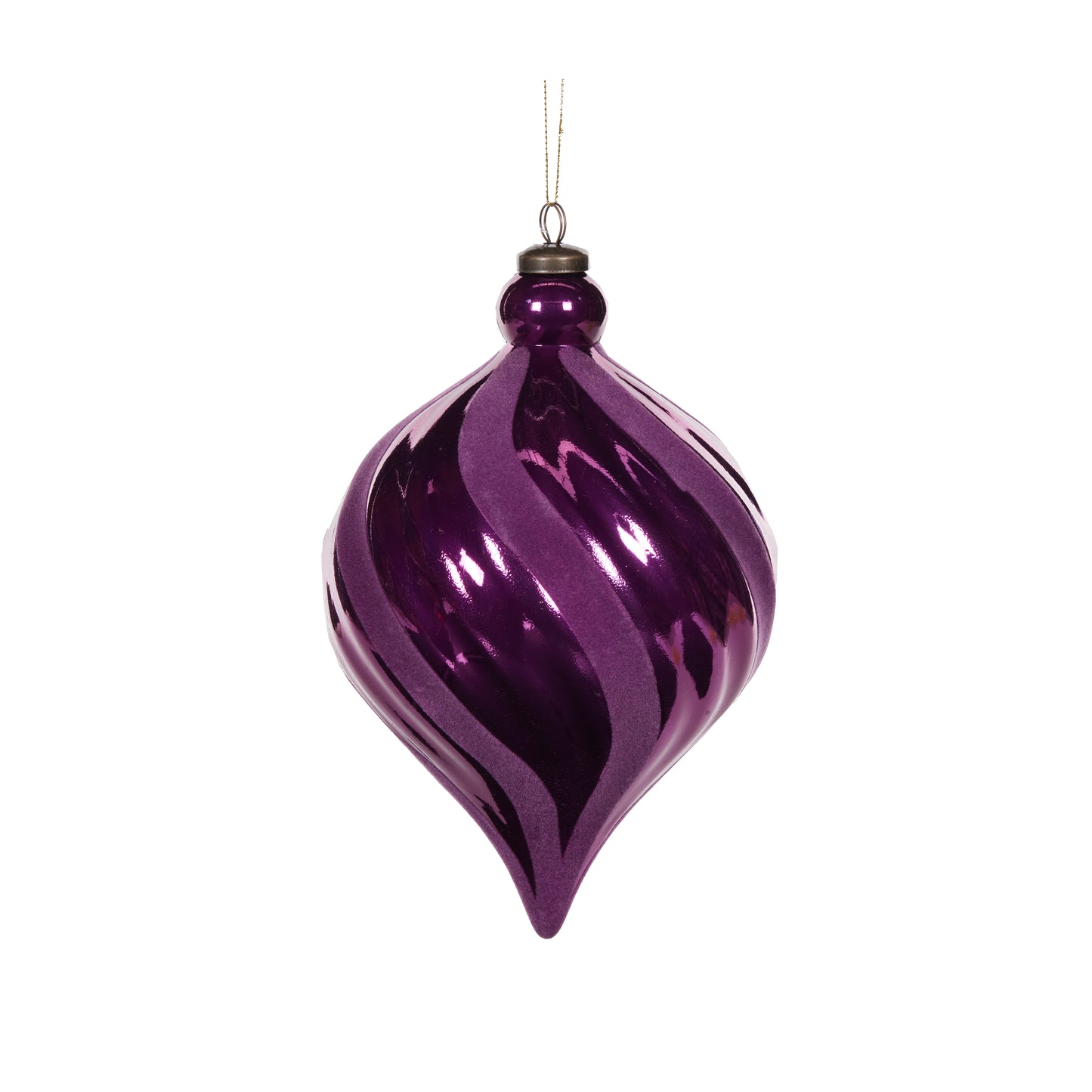 Xl Purple Twirl Drop Bauble