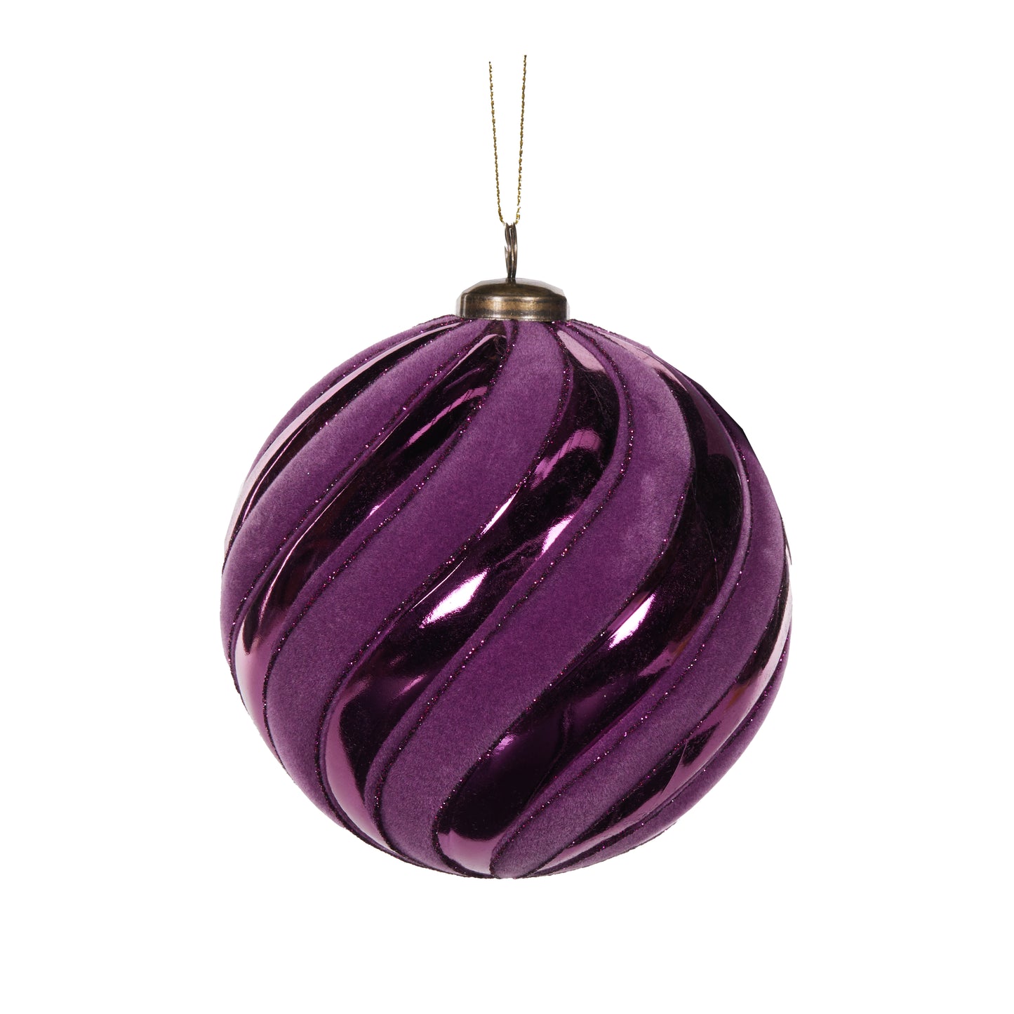 Purple Velvet Swirl Bauble