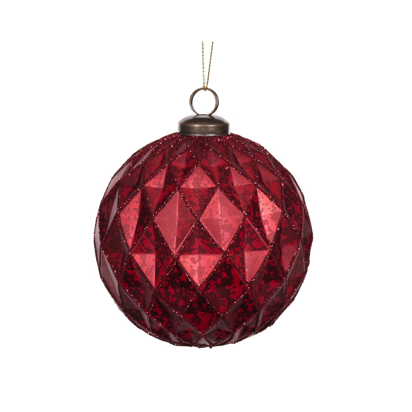 Matt Red Quilted Bauble