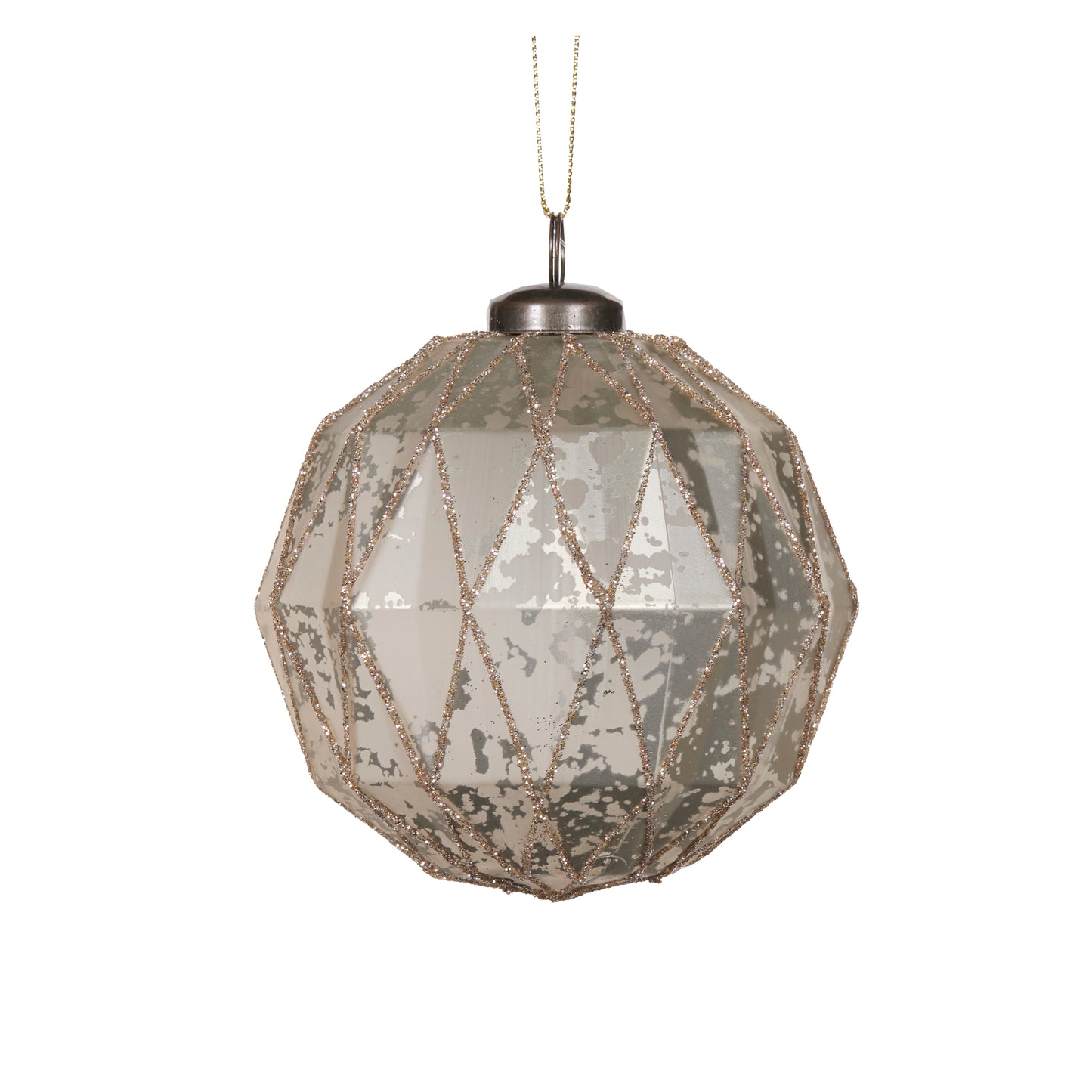 Matte Champagne Diamond Bauble