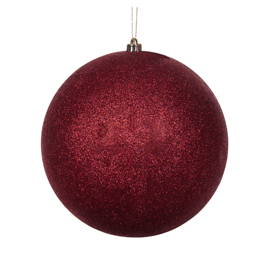 30 Cm Luxe Wine Glittered Bauble