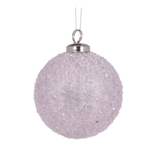 Snowy Mauve Sequin Bauble