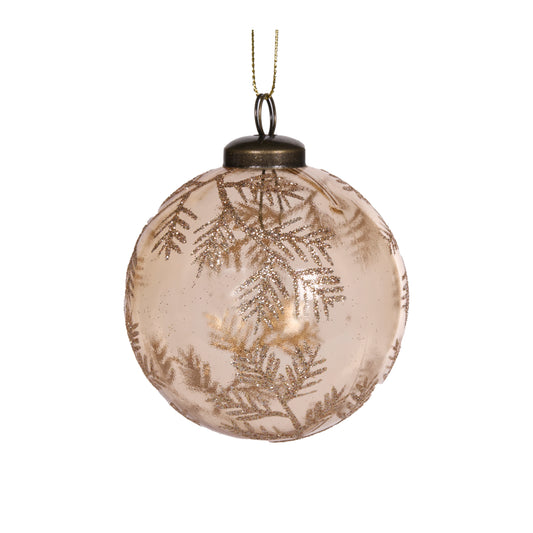 Transparent Amber Foliage Bauble