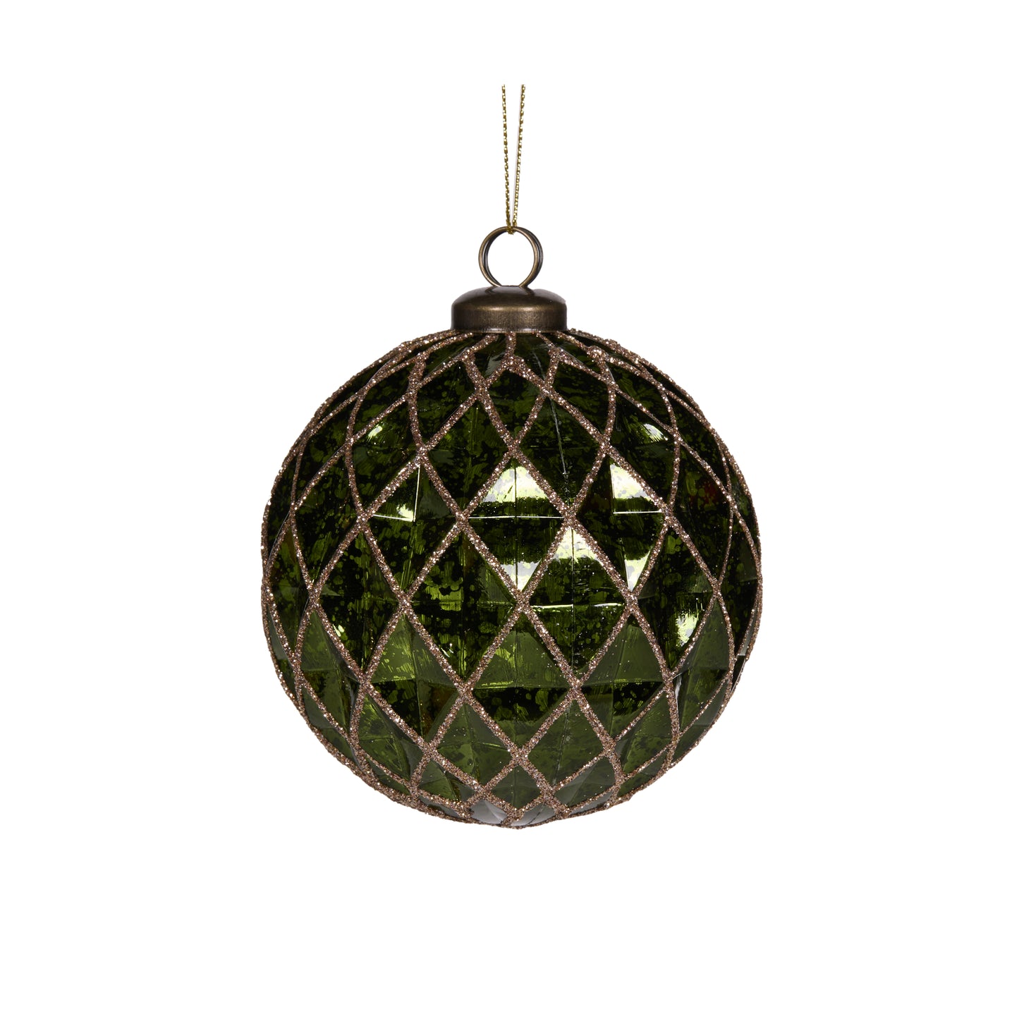 Green Embellished Quilted Bauble