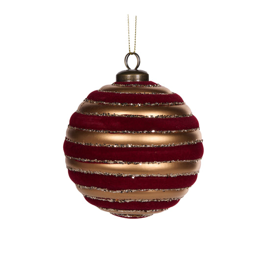 Red And Gold Wave Bauble