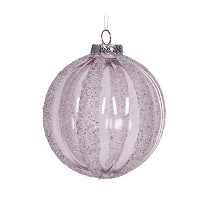 Irridescent Purple Crystal Segment Bauble