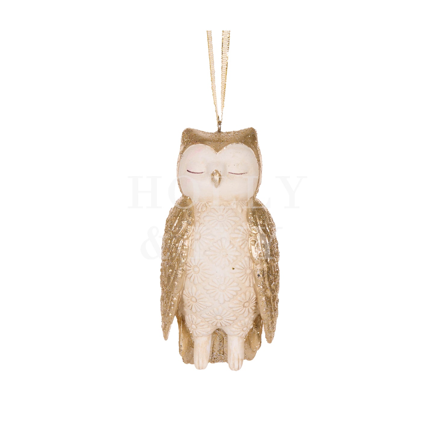 Gold Wise Owl Ornament