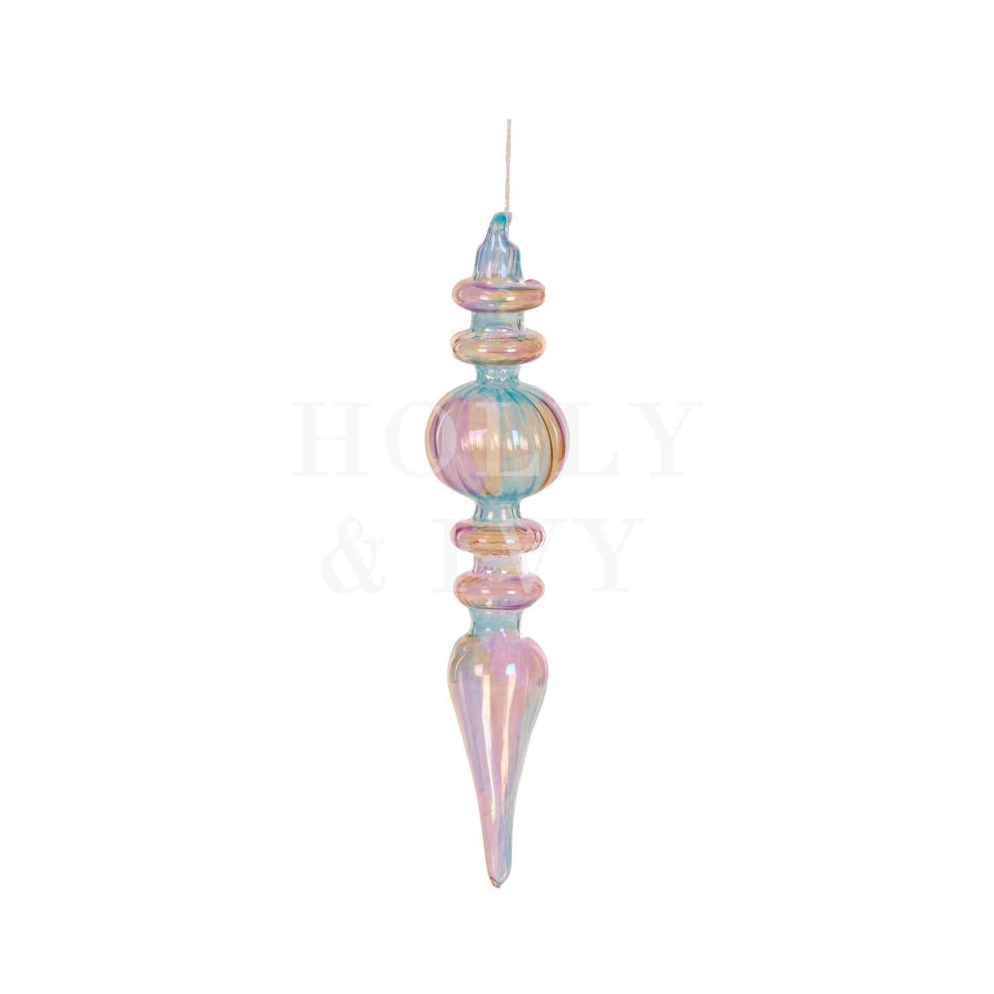 Transparent Rainbow Bubble Finial