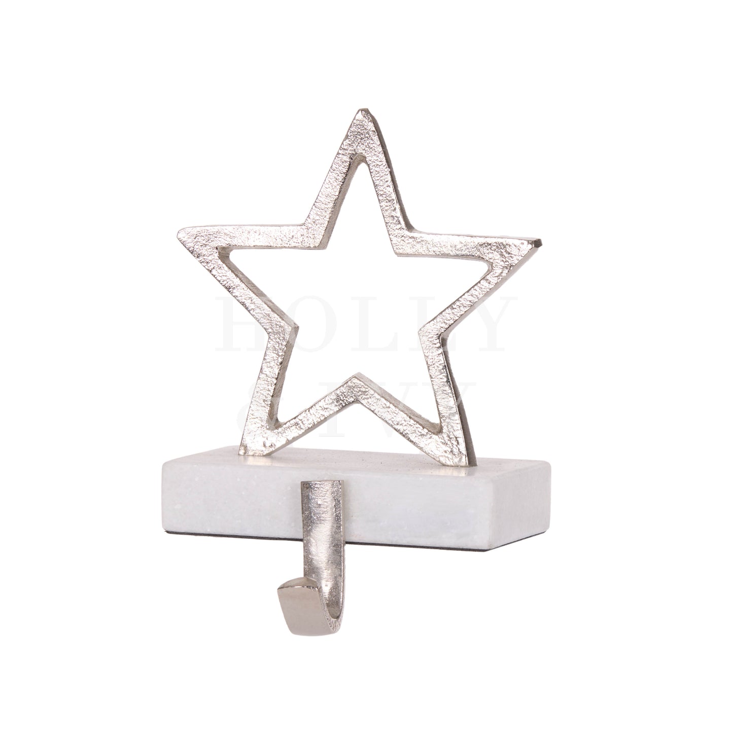 Silver Star Marble Stocking Holder