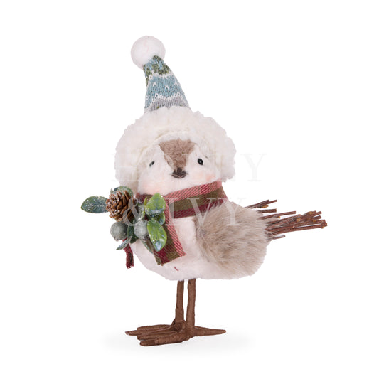 Winter Knitted Bird With Hat