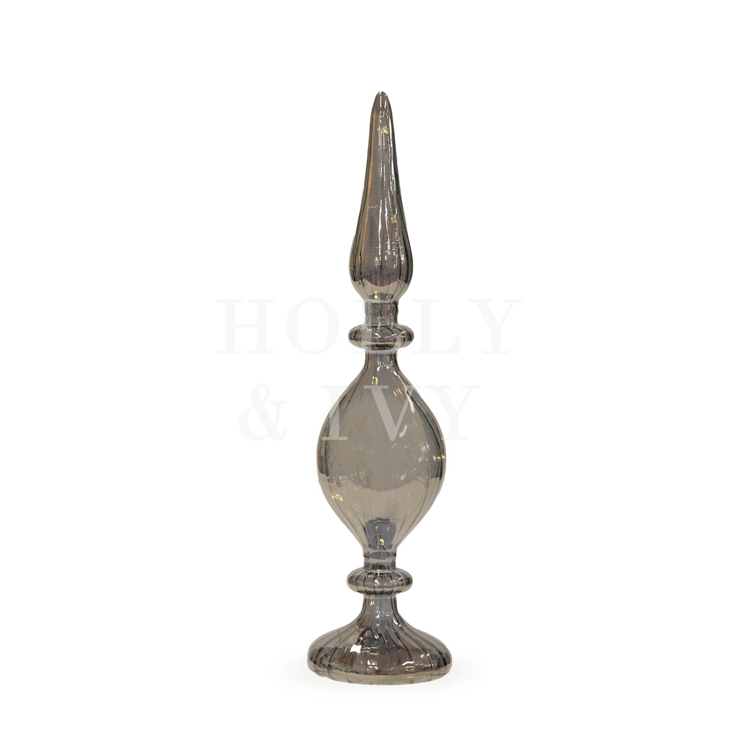 35Cm Grey Led Finial