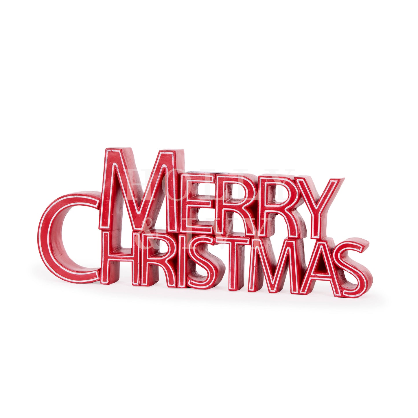 Red & White Merry Christmas Sign