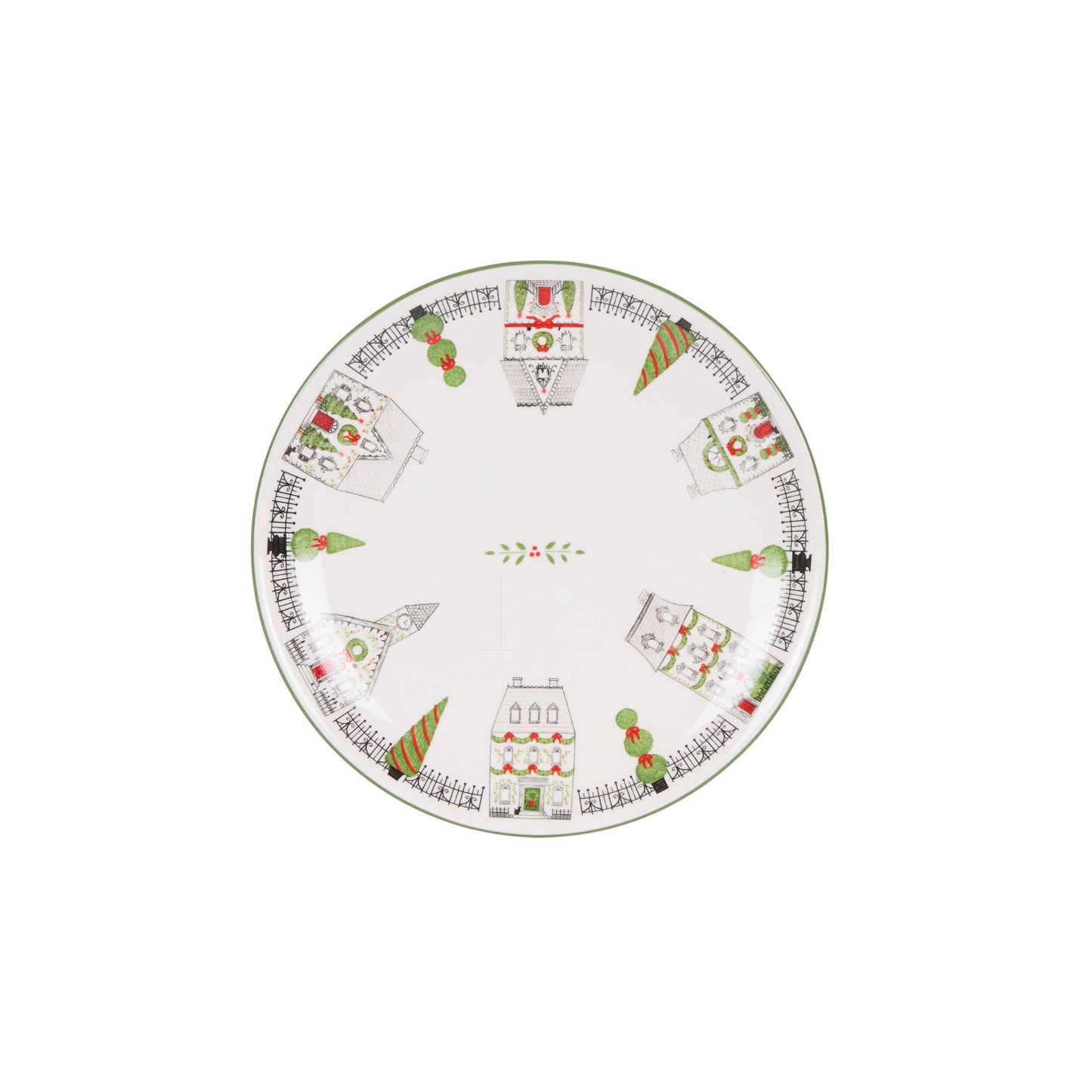 20 Cm Poinsettia Village Plate